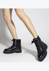 Bota Coturno Bold Couro Preto - S 21414 0001 0005 Schutz